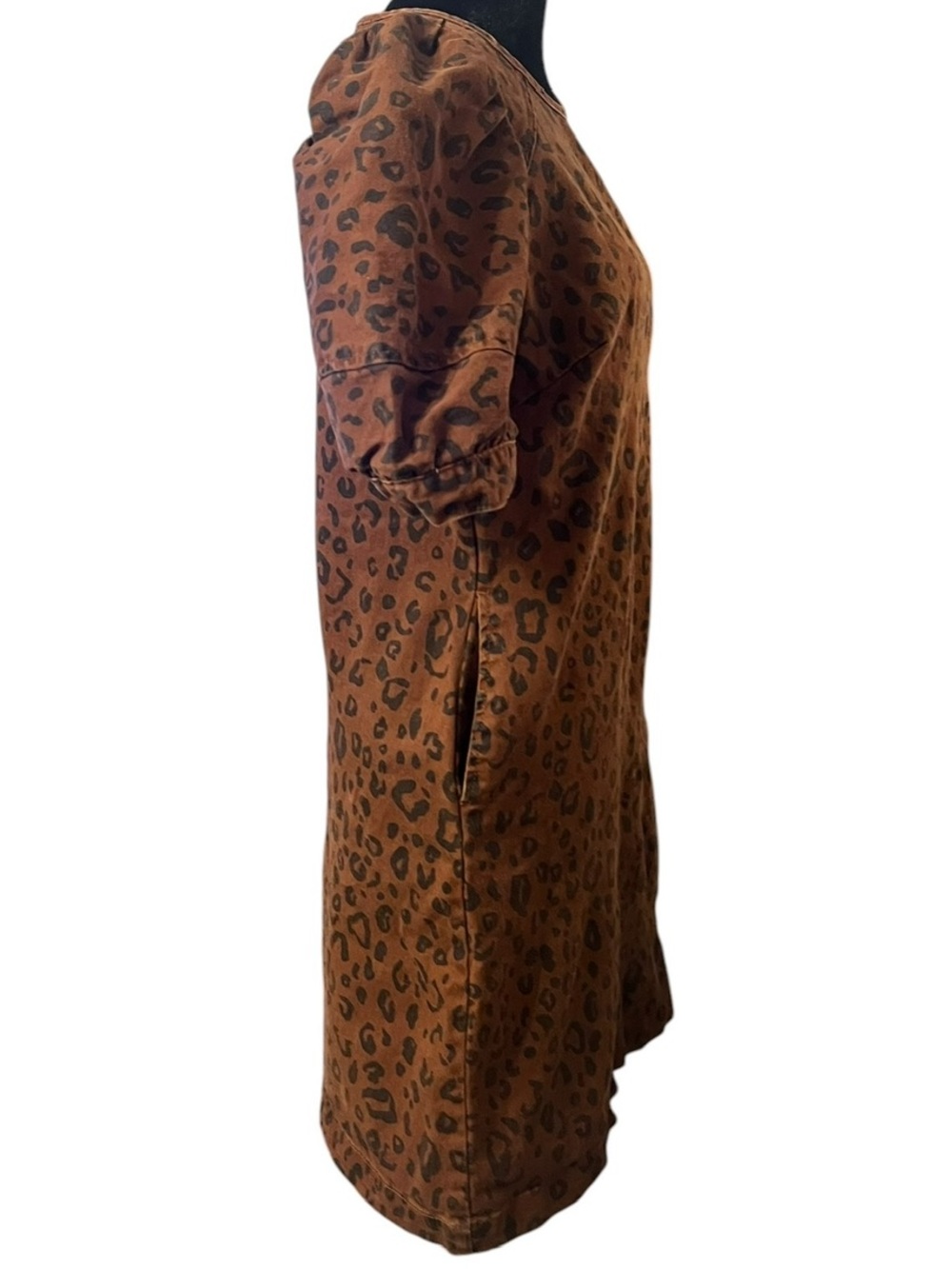 Universal Thread Brown Leopard Print Mini Dress Size 4 - Picture 4 of 8